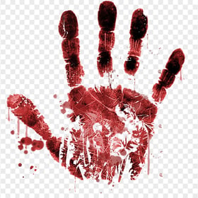 Dark Bloody Handprint PNG