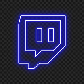 HD Neon Twitch Aesthetic Blue Icon Transparent Background PNG