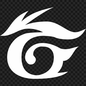 White Garena Dragon Logo Symbol Icon