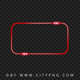 Red Neon Aesthetic Frame With Flare PNG Image