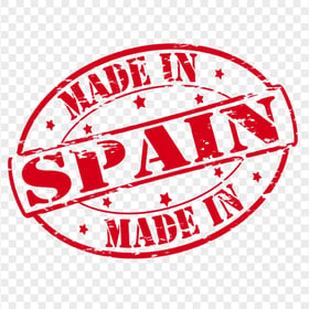 HD Made In Spain Red Stamp Sign Transparent PNG