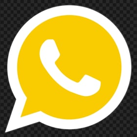 HD Yellow & White Wa Whatsapp Logo Icon PNG