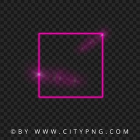 Neon Pink Square Frame Flare Effect FREE PNG