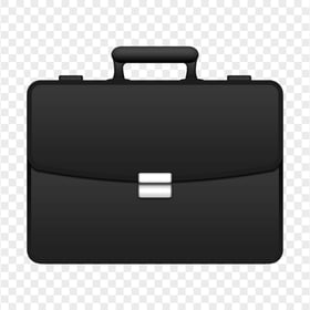 Black Briefcase Business Vector Front View HD PNG