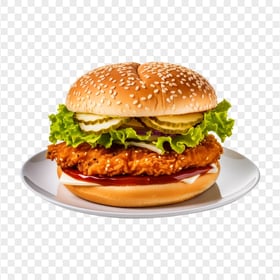 HD Tasty Chicken Sandwich Burger Lettuce Pickle