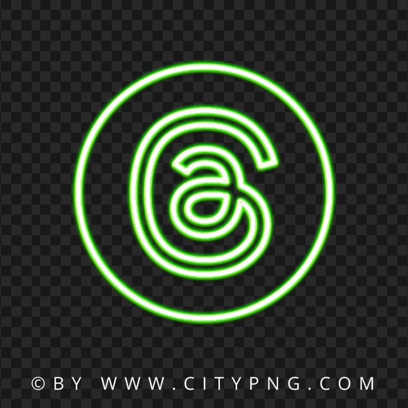 Threads Instagram Green Neon App Logo Icon HD PNG