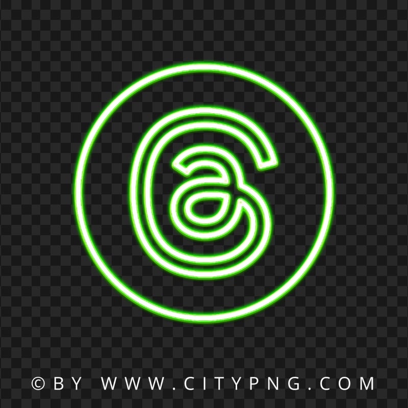 Threads Instagram Green Neon App Logo Icon HD PNG | Citypng