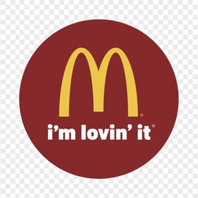 HD McDonalds Round Circle Logo With I'm Lovin' it PNG Image