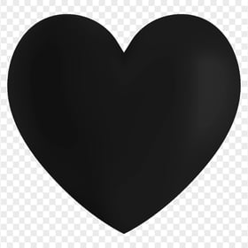 HD Black Heart Love Valentine Emoji PNG