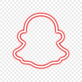 HD Red Snapchat Neon Logo PNG