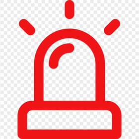 Red Outline Siren Icon PNG
