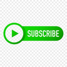 HD Outline Youtube Subscribe Green Button Logo PNG