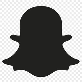 HD Black Snapchat Ghost Logo Icon Symbol PNG