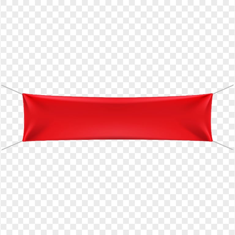 HD Realistic Hanging Red Banner Ribbon PNG