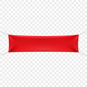 HD Realistic Hanging Red Banner Ribbon PNG