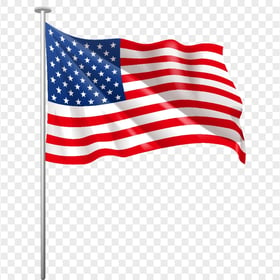 HD Waving Flag Of United States On Pole
