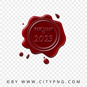 New Year 2023 Seal Wax Stamp HD PNG