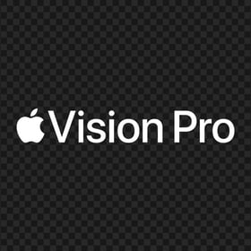HD Apple Vision Pro White Logo Transparent PNG