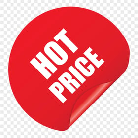 HD Red Hot Price Sticker Label Sign Logo Icon PNG