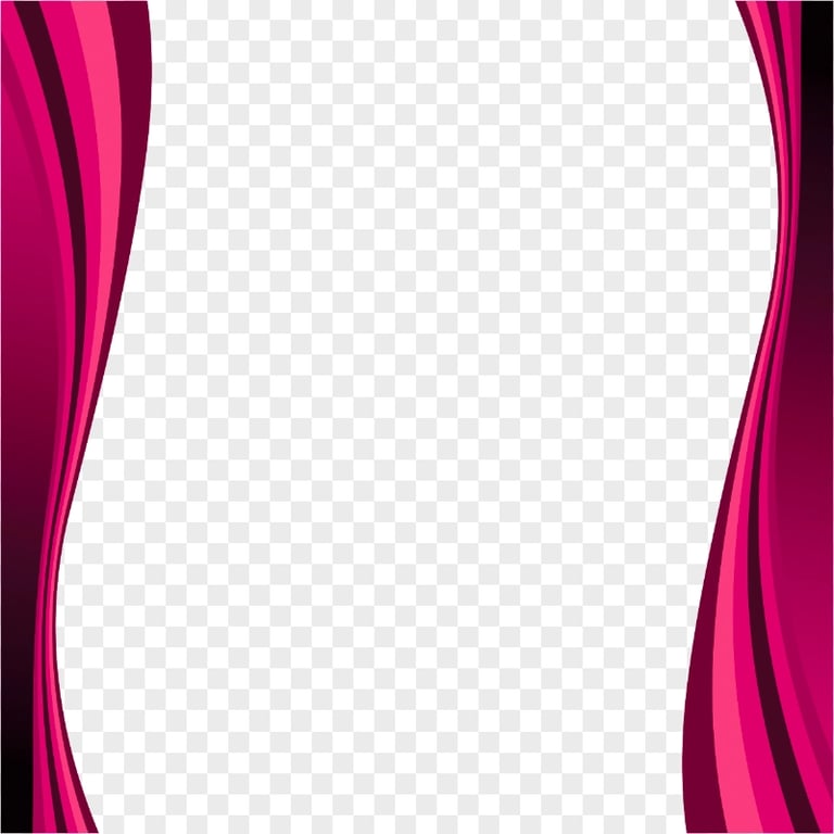 Abstract Curved Pink Lines Vertical Frame HD PNG