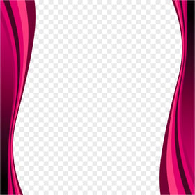 Abstract Curved Pink Lines Vertical Frame HD PNG