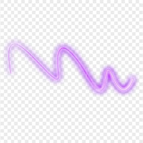 Transparent HD Purple Curved Neon Line