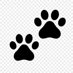 Two Black Animal Paws HD Transparent Background
