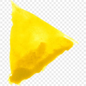 HD Yellow Watercolor Triangle PNG