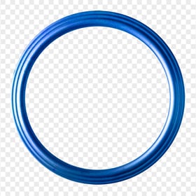 Blue Circular Round Frame PNG Image
