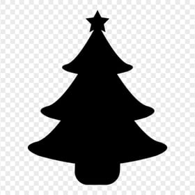 HD Simple Christmas Tree Black Silhouette Icon PNG