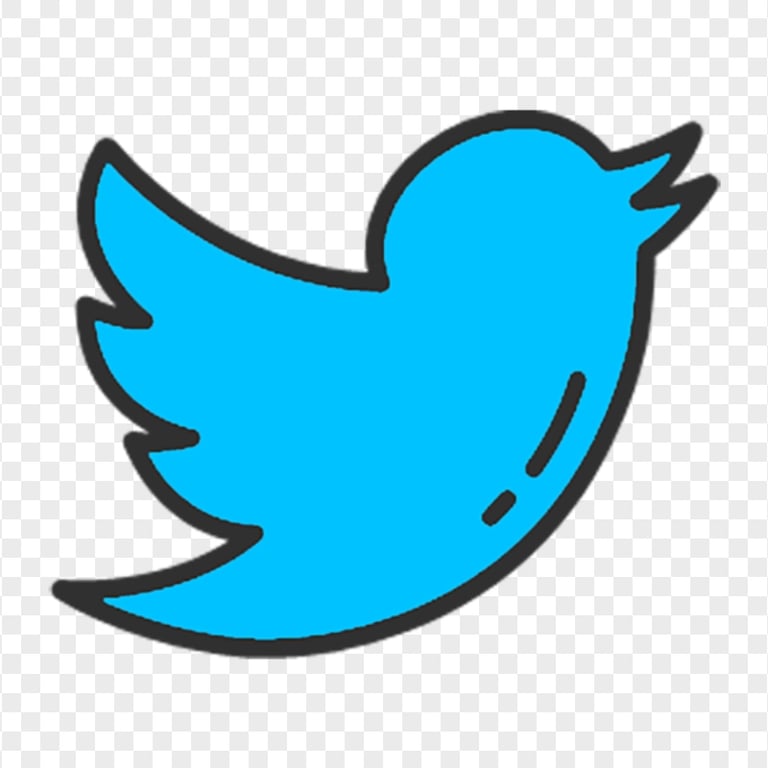 Aesthetic Blue Bird Twitter Logo Icon PNG