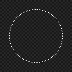 HD Dotted White Circle Transparent PNG