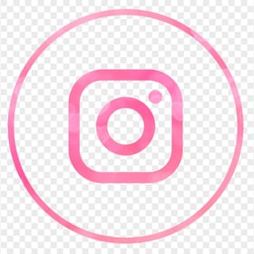 HD Aesthetic Pink Outline Circular Insta Instagram Logo Icon PNG