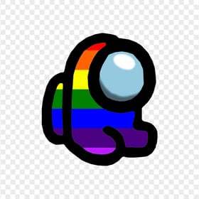 HD Rainbow Among Us Mini Crewmate PNG