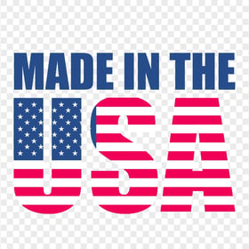 Made In The USA Flat Label Logo FREE PNG