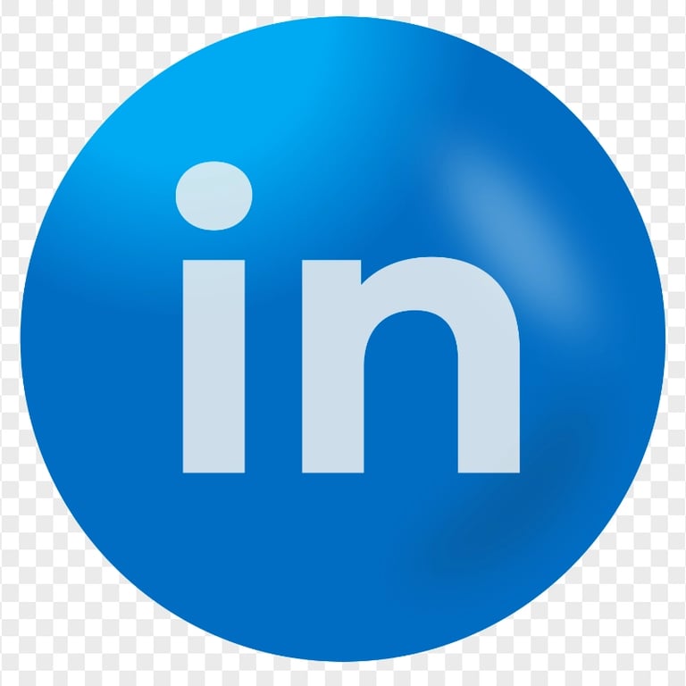 HD Blue Round Shape Contains White Linkedin IN Symbol PNG