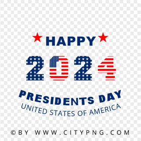 2024 Happy Presidents Day Logo HD Transparent PNG