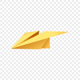 HD Yellow Paper Plane PNG