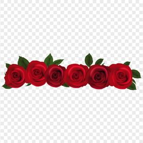 HD Red Roses Flowers Border PNG