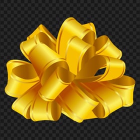 Gifts Bow Yellow Gold HD PNG