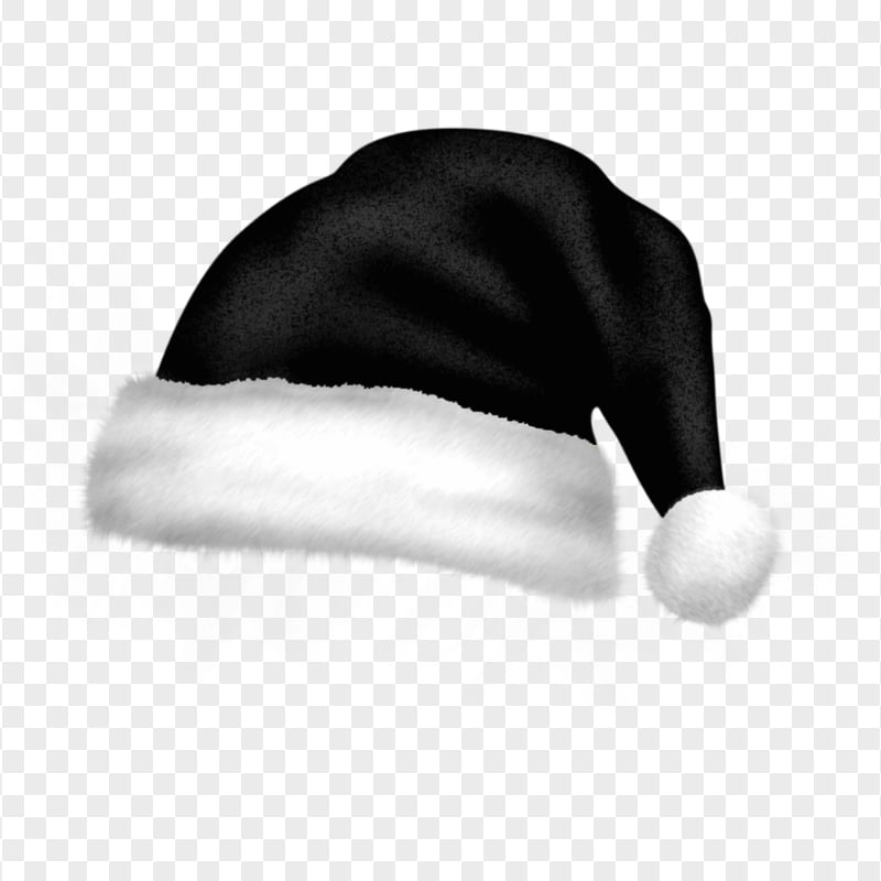 HD Real Cute Black Christmas Santa Claus Bonnet PNG