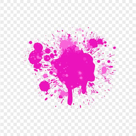 Pink Paint Brush Paint Splatter Blots HD Transparent PNG