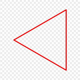 HD Red Outline Left Triangle PNG