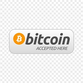 HD Bitcoin Accepted Here Button Stickers PNG