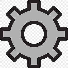 Gray Vector Gear Settings Options Icon