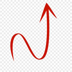 HD Red Hand Drawn Line Art Arrow PNG