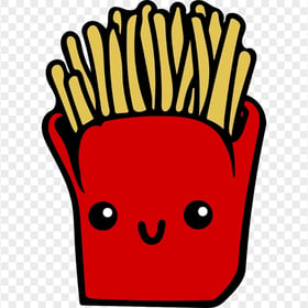 Cartoon Clipart French Fries Cup Character HD PNG