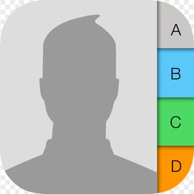 HD Apple iOs Square Address Book Icon PNG