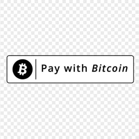 HD Pay With Bitcoin BTC White Button PNG