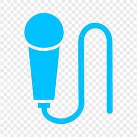 HD Hand Microphone Mic Blue Icon Transparent PNG